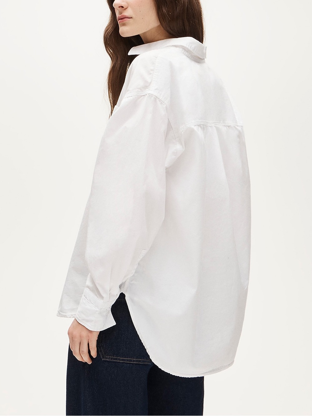 J.Crew White Étienne oversized button-up shirt in lightweight oxford S NWT - Picture 4 of 8